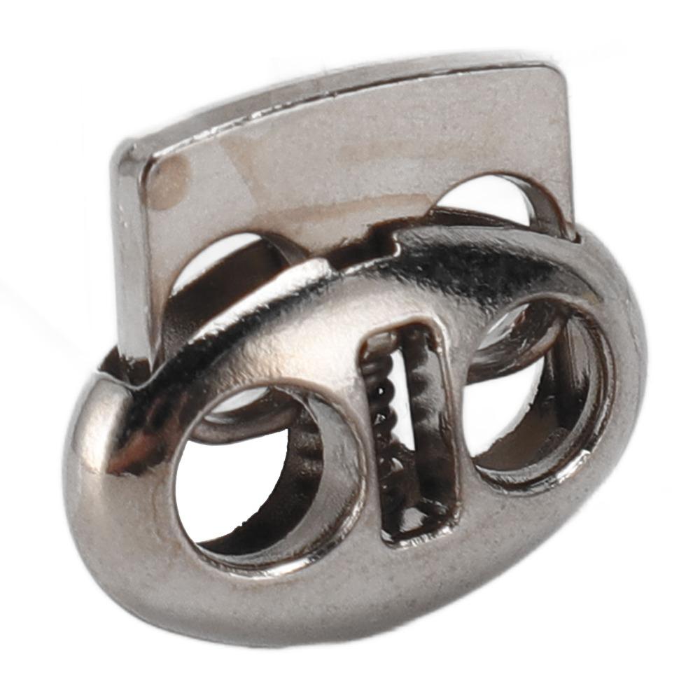 30pcs Bright Silver Spring End Toggles Heavy Duty Drawstring Fasteners  For Drawstrings