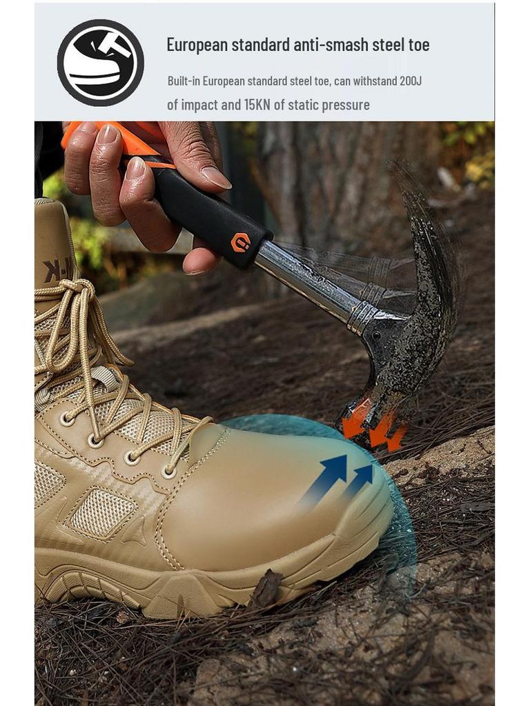 Çelik Burunlu Yüksek Topuklu Outdoor Yürüyüş Ayakkabıları - Çöl Eğitimi ve Büyük Beden Seçenekleri
