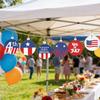 Independence Day Decorations: 6 American Flags, Wooden Plaques, Independence Day Parties, Election Decorations
