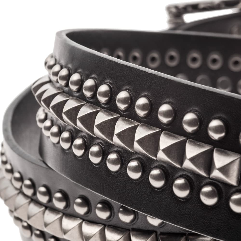 [Artemis Classic] Double Cylinder Studded Belt Ac-acbt0011 Rock Men's Casual Large Size Gentleman's Belt