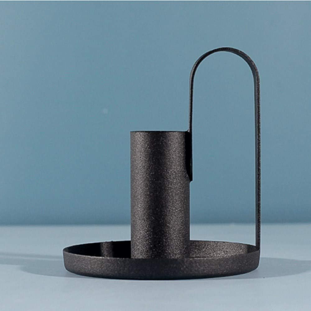 Taper Candle Holders, Candlestick Set of 2, Anti Rust Retro Iron Vintage Candelabra Stand Candlelight Dinner Party Kitchen Home Decoration