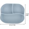 Silicone Divided Plate with Suction Cup Adaptive Food Tray for Elderly and Patients Safe Food-Grade Silicone Anti-Spill Design Flexible Compartments