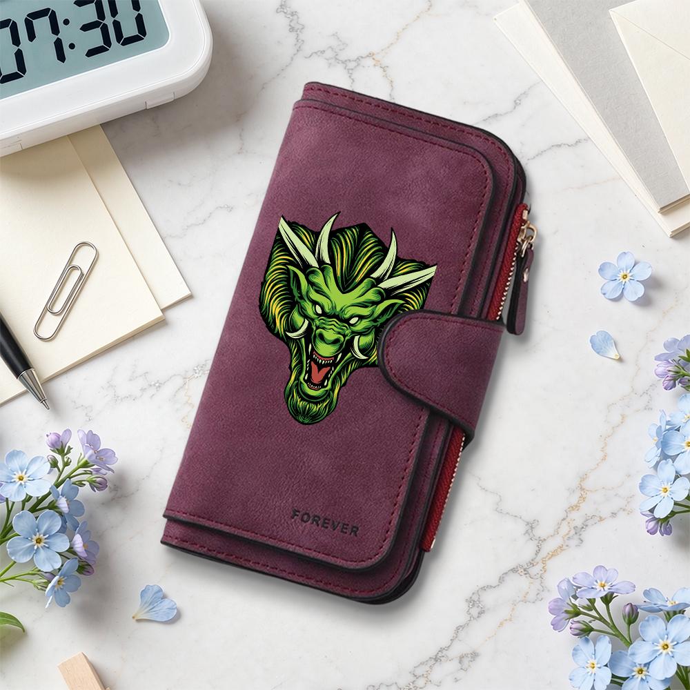 Stylish Dragon Pattern Long Wallet Portable Card Holder Casual Purse