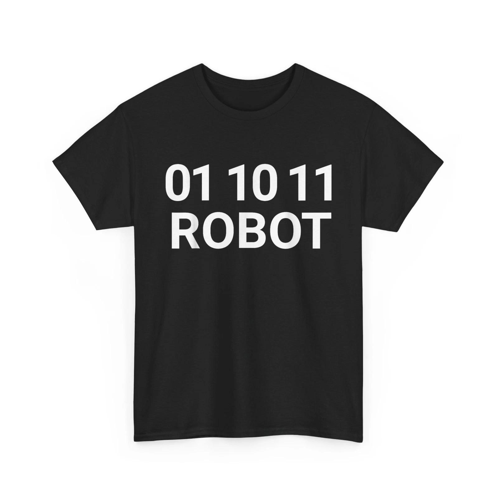 Funny robot binary code 01 10 11 Robot Shirt 4XL