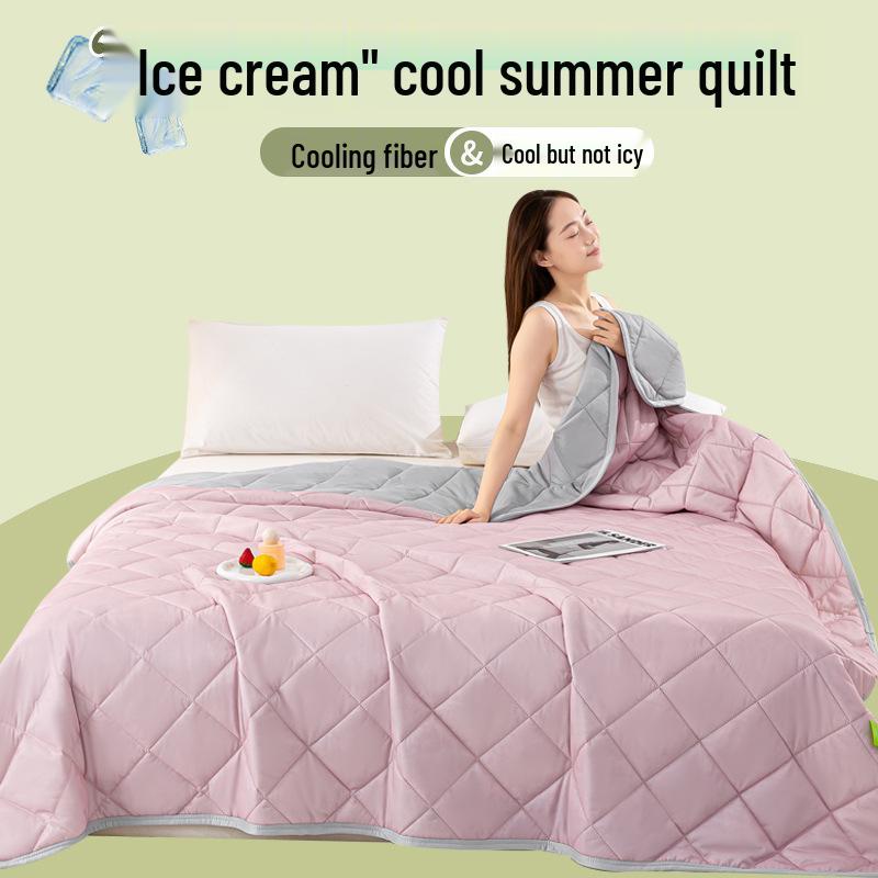 

Летнее одеяло из охлаждающего шелка - Однотонное одеяло из ледяного шелка для кондиционирования воздуха для детей, Тонкое и освежающее одеяло, Идеальный летний подарок 100x150cm Children