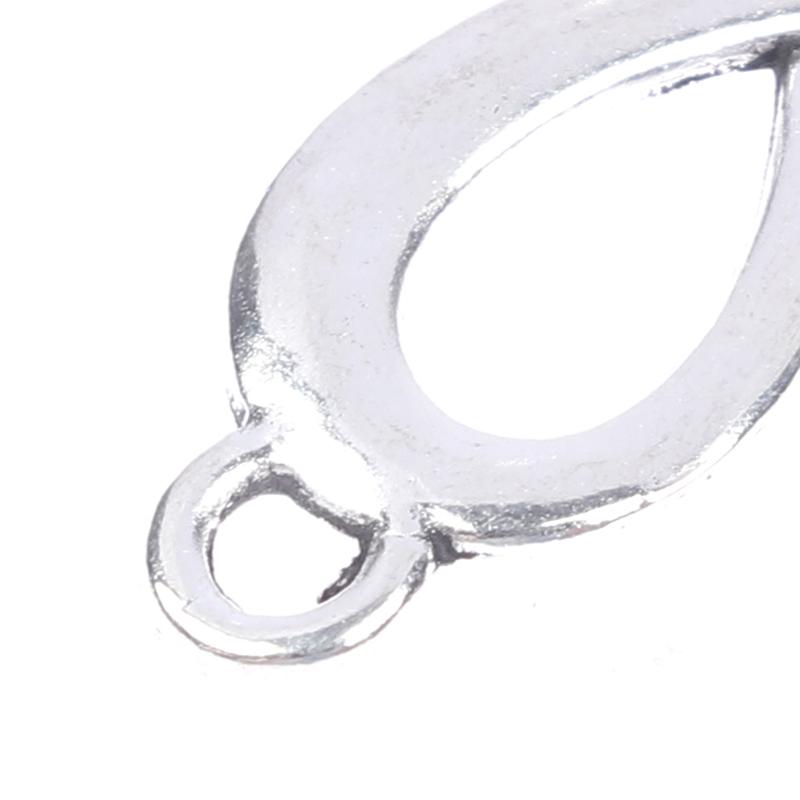 20Pcs Charms Link Infinity Symbol Connection Silver Color Pendants Diy Making