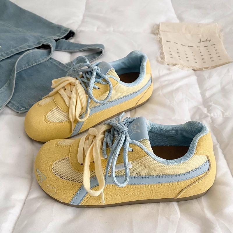 Fashion Women's 2025 New Autumn Mesh Breathable Lightweight Soft Sole Niche Virtue Training Sports Casual Shoes