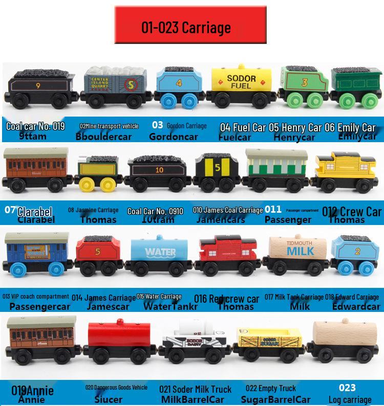 Wooden Magnetic Train Set for Kids - 30-Piece Track & Carriages Toy