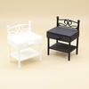 Doll House Nightstand 1/12 Scale Realistic Iron Dollhouse Furniture Imaginative Play Hobbyist Dollhouse Accessory