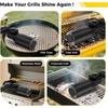 BEPAN  BBQ Grill Brush for Cleaning Grill Grates Heavy Duty Oil Stain Remover Brush Heat Resistant Barbecue Cleaning Tools