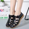 fashion Women Gladiator Sandals Split Leather Summer Shoes Woman Hollow Out Flat Sandals Ladies Casual Soft Bottom Female Beach Sandal