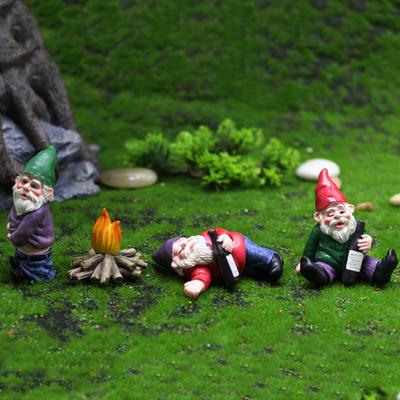 Mini Legrační skřítci Víla Zahradní slavnost Opilí skřítci Trpasličí socha Miniatura Nádvoří Krajina Květináč Ozdoby Figurka