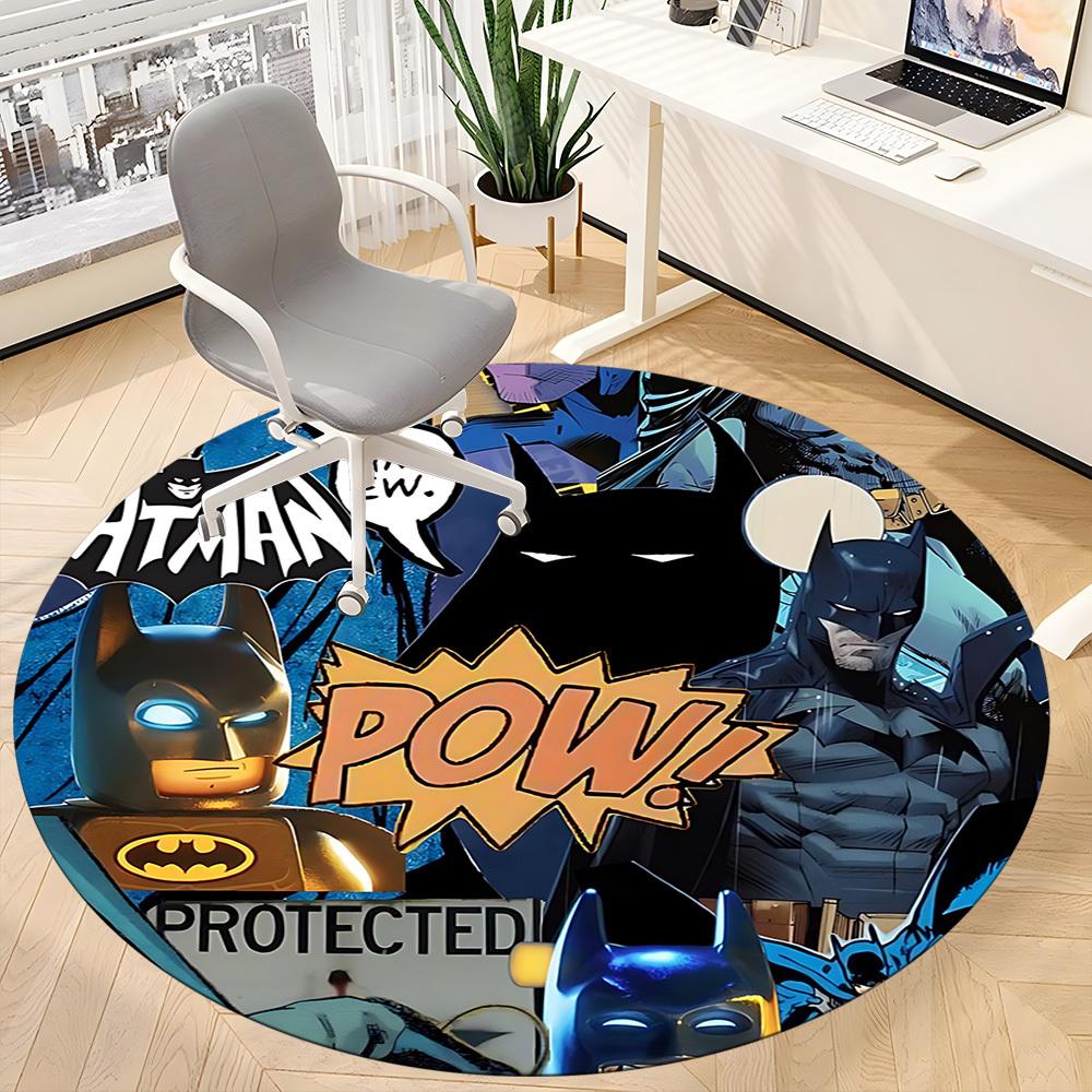 1pc Batman Comics Office Round Area Rug, Under Office Chairs Bedroom Living Room Home Decor, Room Deco, Available In Various Sizes