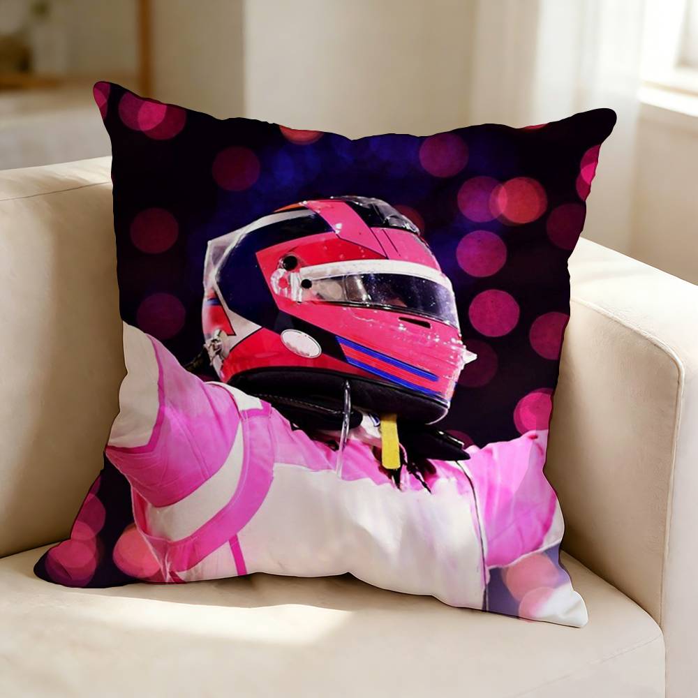 Racing driver CCheco  SSergio PPerez  Square DoubleSided printed Pillow Case Bedroom Bedside Pillow Sofa Cushion Cover