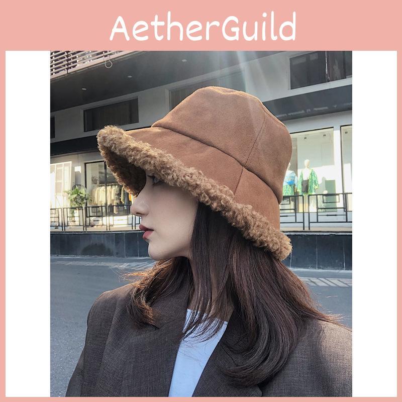 Fashionable Winter Womens Bucket Hat Plush Lambswool Fabric For Stylish And Outfits Warm