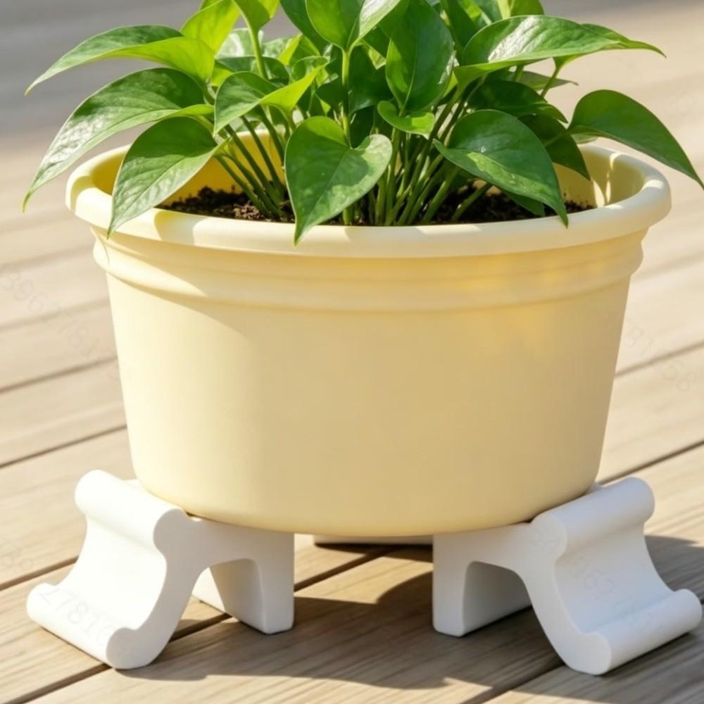 3 STUKS Decoratieve Bloempotstandaards 3D Geprinte Plantenpot Verhoger Voorkom Rot Plantenpot Ondersteuningen Tuin
