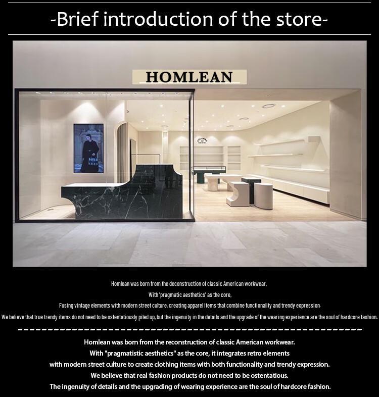 Homlean Men's Street Retro Washed Straight Leg Jeans