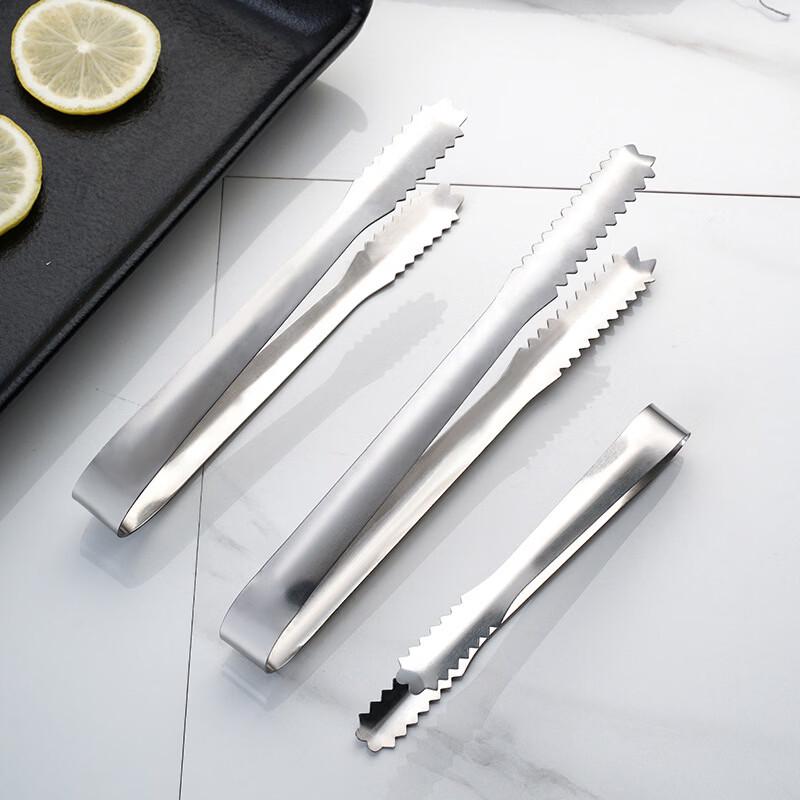 Stainless Steel Food & Ice Tongs Set