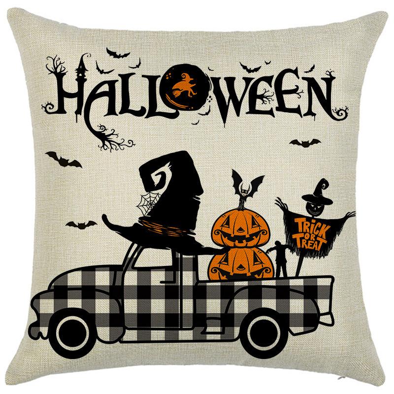 

Halloween Black And White Grid Black Night Pillow Case Ornament Pillow Sofa Cover Cushion Cover Premium Durable 45 * 45Cm (excluding pillow core)