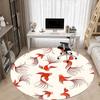 1pc Goldfish Pattern Chair Carpet for Office, Soft Flannel Throw Mat, Perfect for Office, Holiday Party Decoration Choice yy260209086