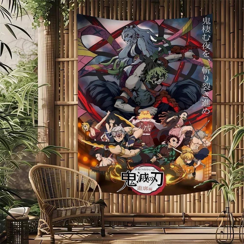 Anime Demon Slayer Cartoon Tapestry Art Science Fiction Room Home Decor Wall Hanging Home Decor
