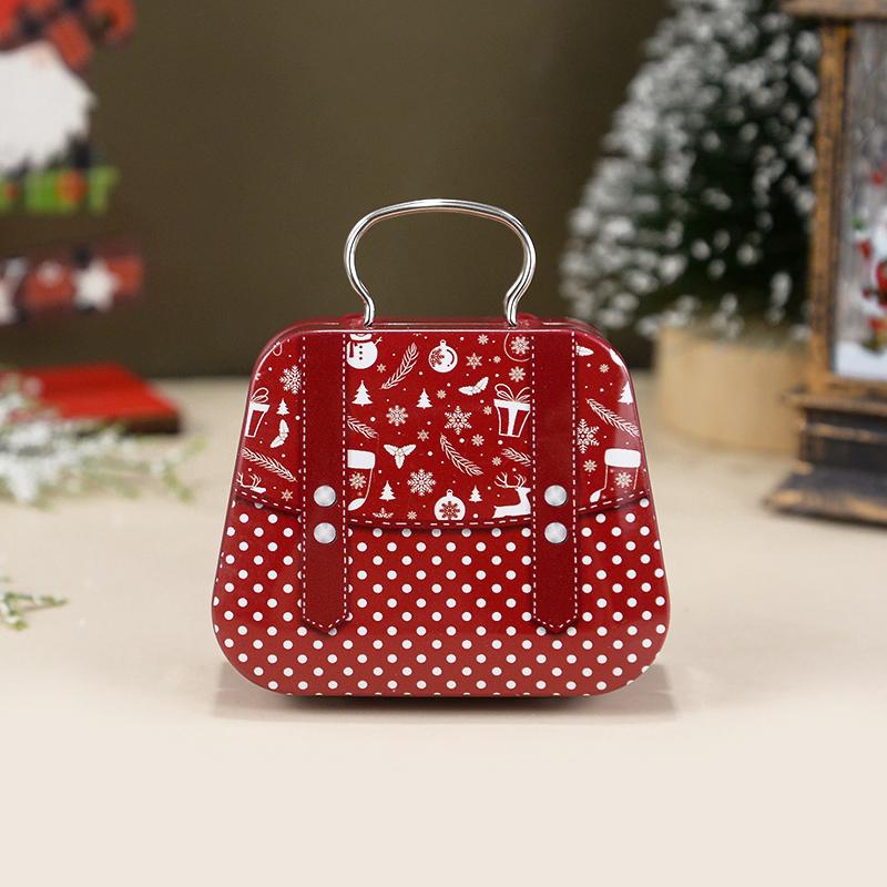 

Рождественская сумочка в форме коробки конфет мультфильм металлическая банка печенье подарочная упаковка коробки детские рождественские вечеринки сувениры Ноэль С Новым годом 2025 as picture