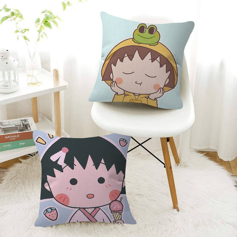 Anime C-Chibi M-Maruko-Chan Personalized Pillow Dust Cover Bedroom Kids Party Decoration Pillowcase Birthday Children Gift