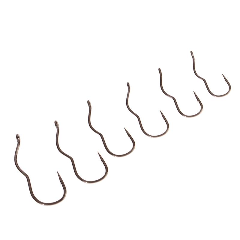 12 Buc/Pachet Cârlig de Pescuit din Oțel Carbon Ridicat cu Ochet Ascuțit cu Barbă Cârlig de Pescuit cu Plonjare Automată Pentru Accesorii de Pescuit la Crap