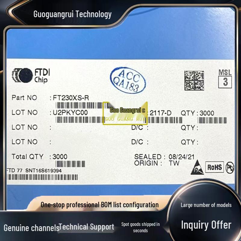 FTE FT4233HPQ Reel, FT4232HL Tray, FT245BL Tray, FT230XS-U