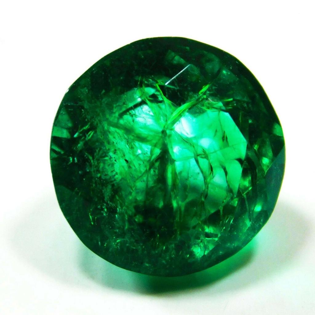 Natural Green Emerald Loose Gemstone 8.32 ct Colombian Round Cut for Jewelry Making and Crafts