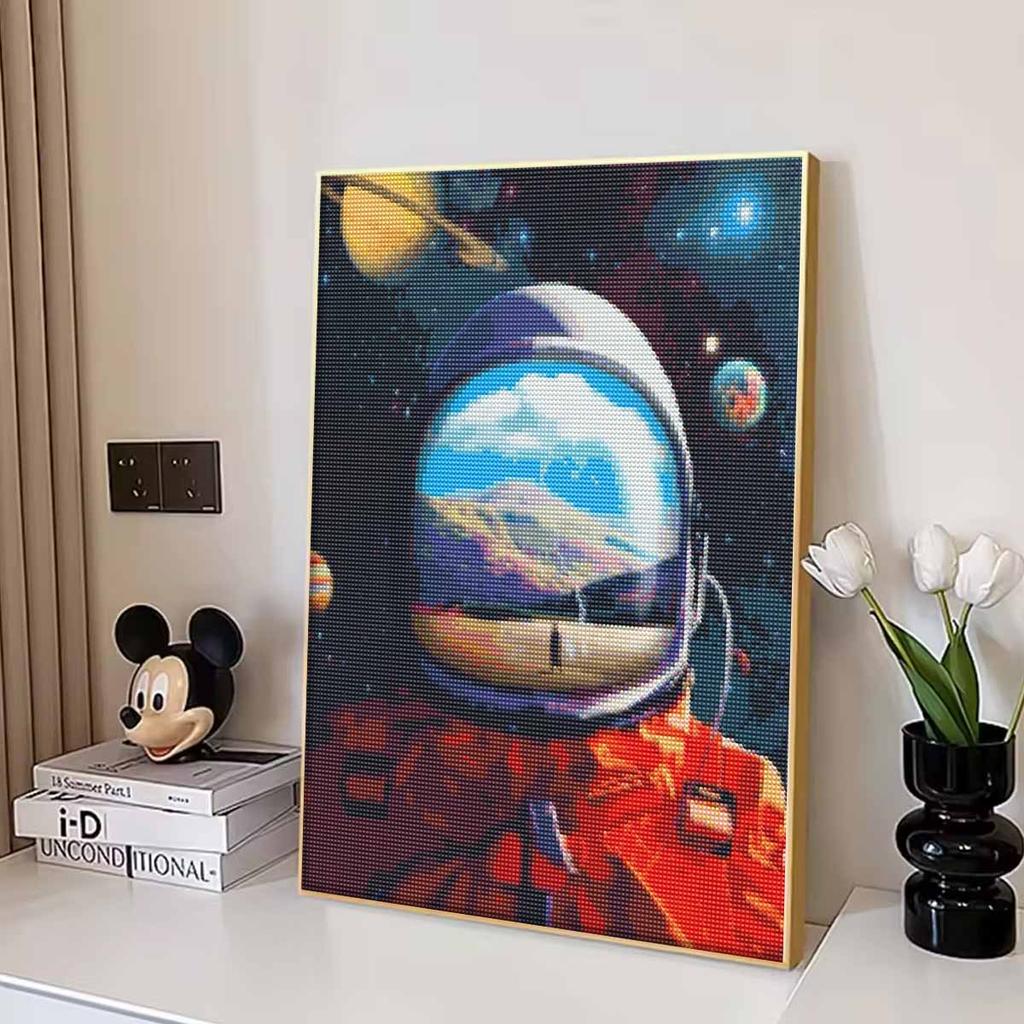 Cosmic Astronaut 5D Diamond Painting Full Round Drill Mosaic Diamond Embroidery Belief In Heart Cross Stitch Kits Home Decor Home Decor