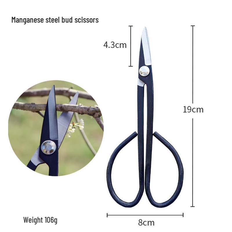 Forged Garden & Bonsai Pruning Shears - Versatile Bud & Flower Scissors Manganese Steel Leaf Bud Scissors [1 piece]
