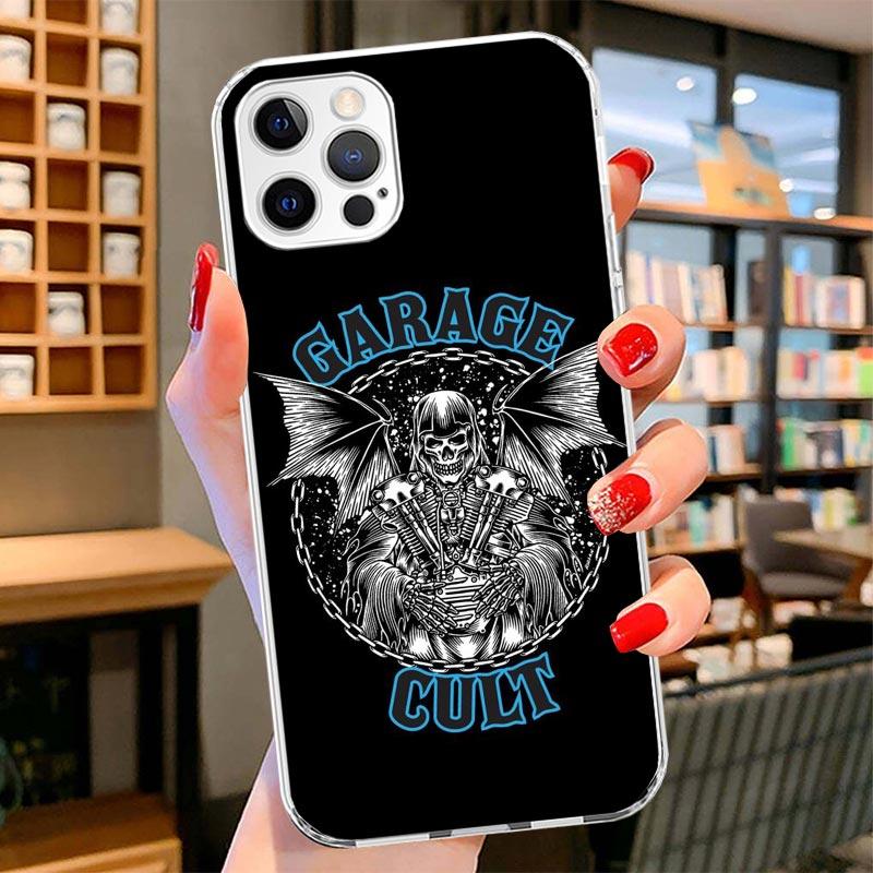 Motorcycle Gear Cover Phone Case For iPhone 16 17 Air 15 14 Pro Max 16E Phone Case 13 Mini 12 11 7 SE 8 Print Pattern Fit Cases