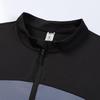 Men's Quick-Dry Long Sleeve Running T-Shirt with Stand Collar and Half Zip, Solid Color Fitness Training Top