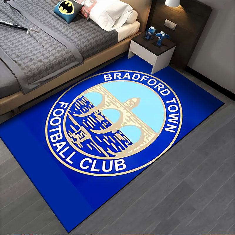 Bradford Town FC Emblem Carpet suitable as a non-slip mat for the living room or bedroom sofa