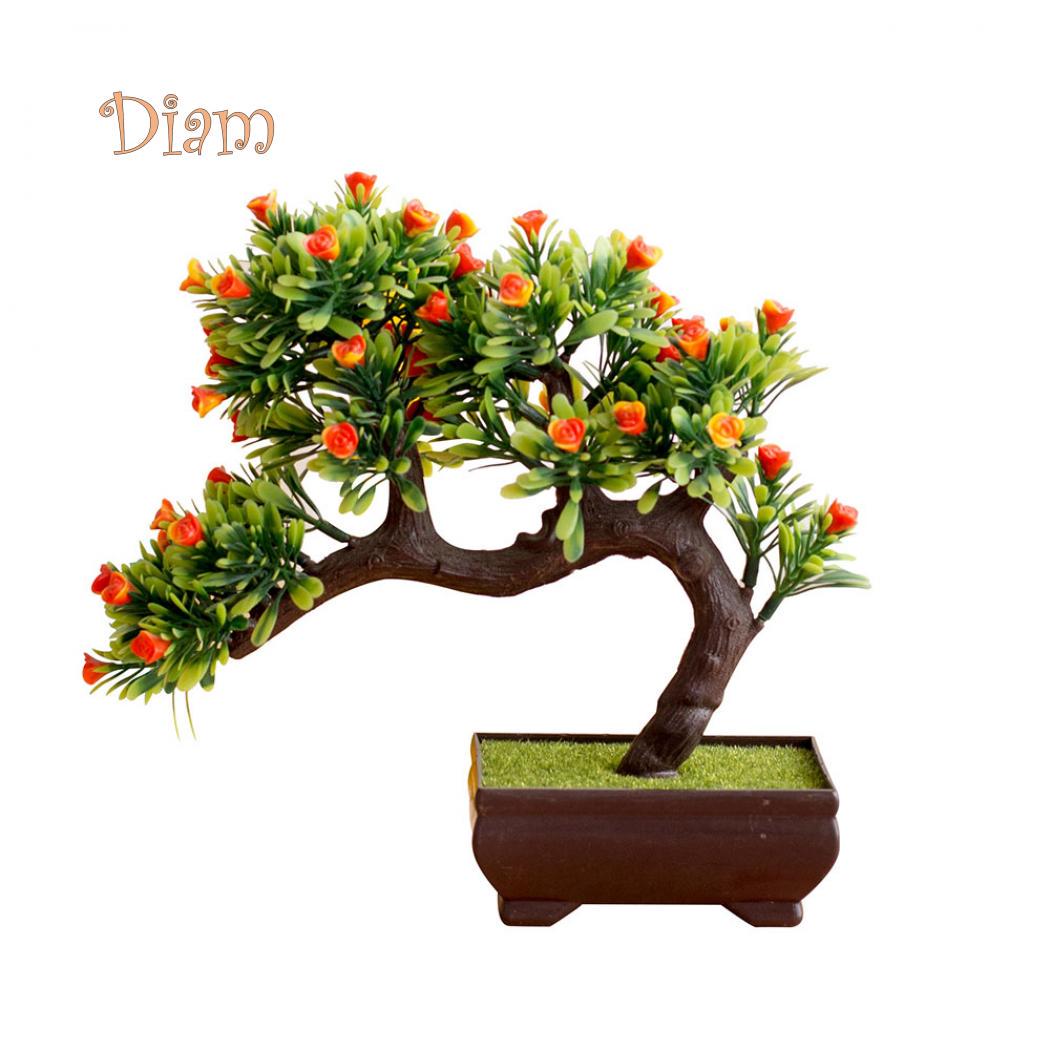 

CO & LO 1 шт. искусственный цветок дерево горшок бонсай этап сад свадьба декор балкона оранжевый