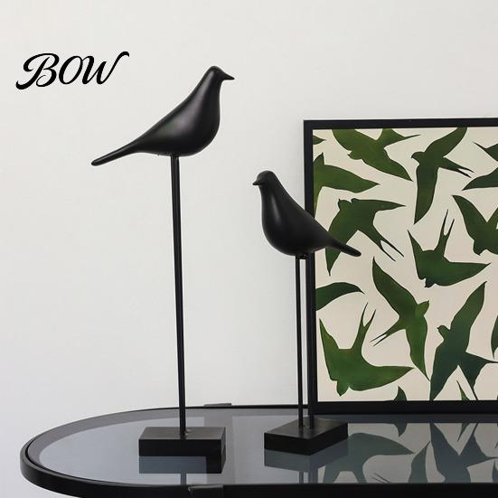 Anspruchsvolle Nachttisch-Ornamente Schwarz-Weiß Vogel-Figur, Minimalistische Moderne Kunstskulptur für TV Zeitgenössisches Büro Schreibtisch