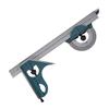 1x Stainless Steel Universal Bevel 180 Degree Angle Combination Square Protractor Ruler Set