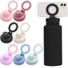 Sports Water Bottle Lid with Cellphone Magnetic Stand 1000ML Insulated Stainless Steel Sports Water Bottle Thermal Water Cup Lid