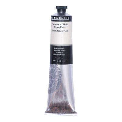 Oil - Sennelier - Titanium White S1 - 200 ML - Dense and Rich In Pigments - Uniform Drying