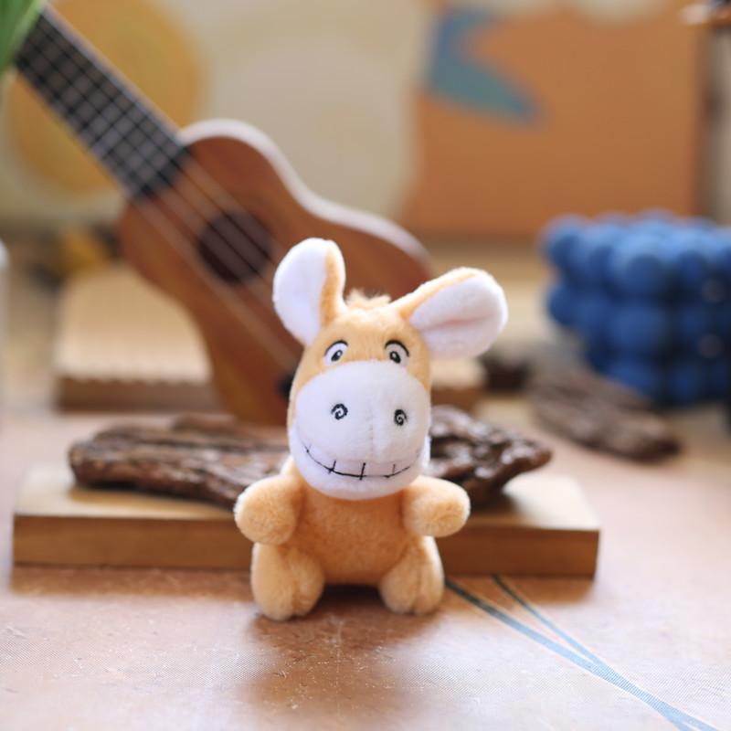 

Cute Plush Donkey Keychain Stuffed Animal With Pp Cotton Fill For Kids Gift коричневий