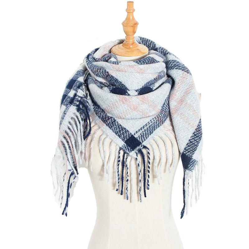 Imitation Cashmere Women Scarf Winter Plaid Fringed Scarve Pashmina Mujer Female Echarpe Hiver Foulard Bufanda Thick Wrap Shawls