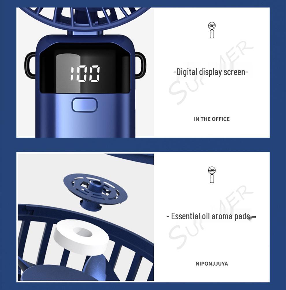 2024 Compact Rechargeable Ultra-Quiet Mini Fan for Office and Travel