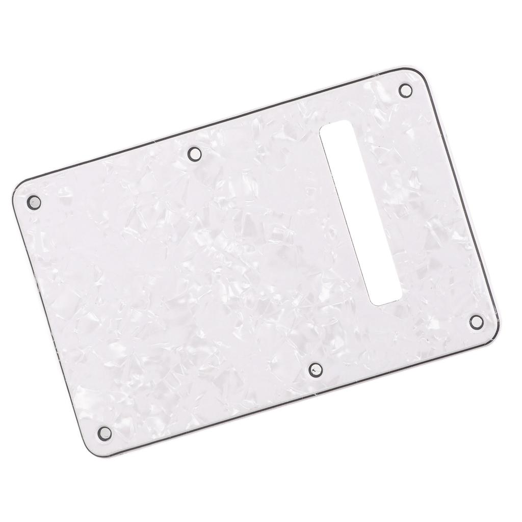 2Pcs Electric Guitar Backplate Guitar Cavity Cover Plate Pickguard PVC for Replacement White