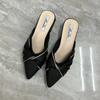 Low Heel Woman Slippers Outside Sandals Non Slip Pvc Korea Style Slides Designer Luxury Slip-resistant 2025 New Shoes for Women