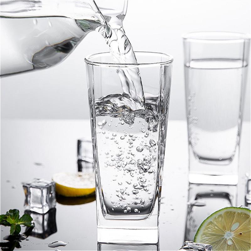 Thickened Glass Cup Household Milk Tea Juice Cups Transparent Water Bottle Party Elegant Cocktail Glass Suitable for Gift Giving