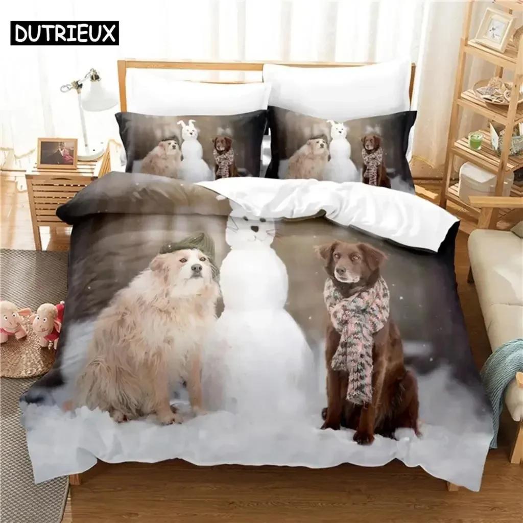 

Comforter Lovely Dog Bedding Set 3D Printed Suitable For Bedroom Kids Home Textile Comforter (quilt)-EU Single(135*200cm)3pcs