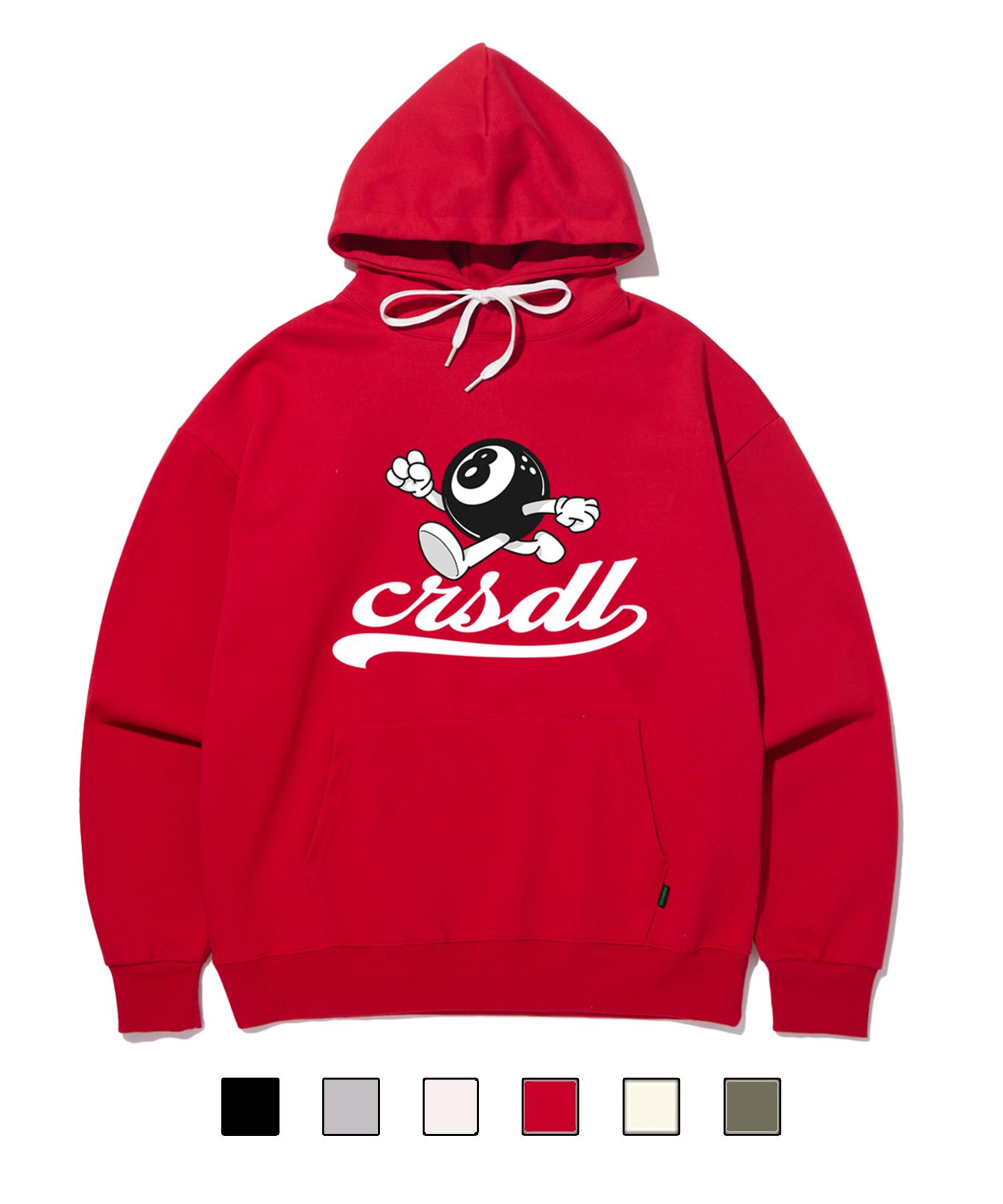 Cream Soda Lab Blackball Logo Hoodie Red White (Fleece-Lined Or Non-Fleece-Lined) L