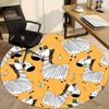 1pc Zebra Pattern Office Round Area Rug, Indoor Mat Suitable For Office, Under Office Chairs Bedroom Living Room Home Decor, Room Deco177