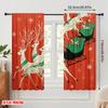 2pcs,2D Plane Printing Pattern Curtains Santa Claus & Reindeer Versatile 100% Polyester (without Rod) Versatile All Perfect for